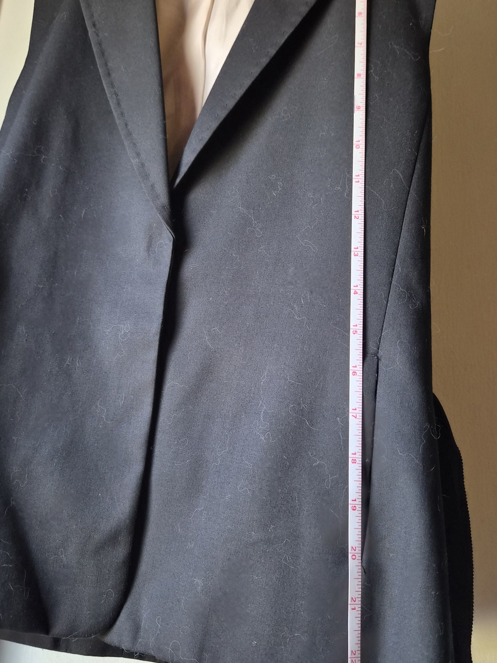 H&M Black Sleeveless Blazer Vest - Size 8 - Picture 6 of 6